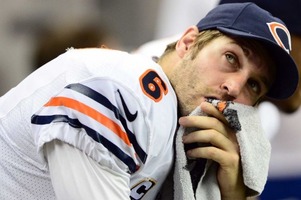 chicago bears benched jay cutler for jimmy clausen bugle 2014 nfl season images