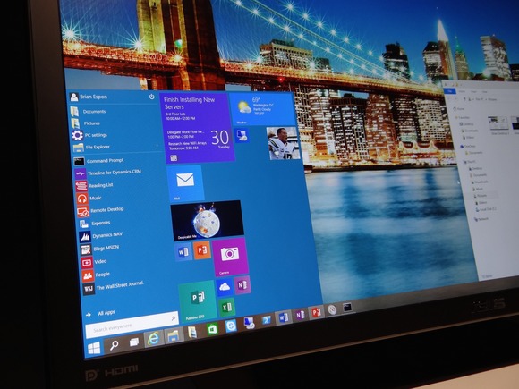 windows 10 start menu images 2015