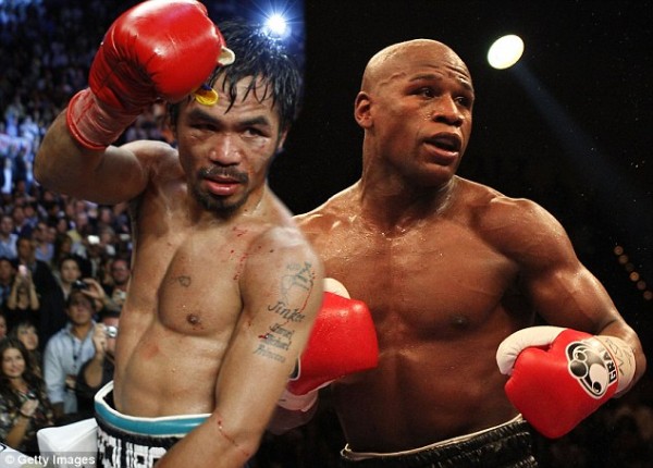 manny pacquiao fighting floyd mayweather 2015 images