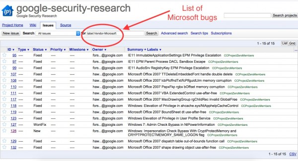 microsoft bugs vulnerabilities google project zero uncovered