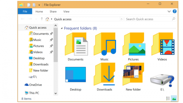 windows 10 file explorer 2015