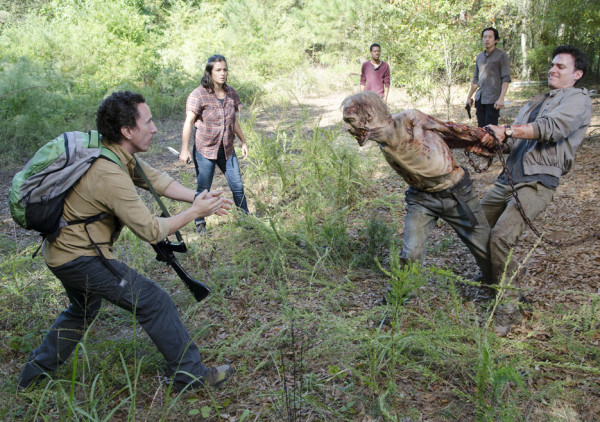 adrian torturing zombie on the walking dead remember 2015