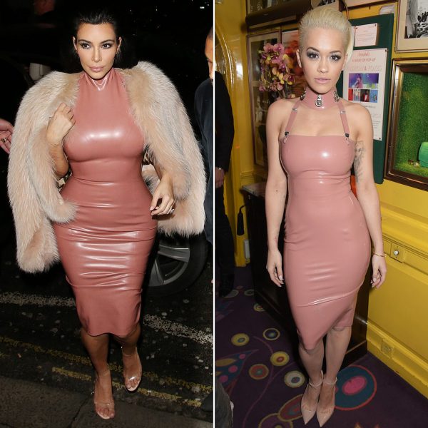 kim kardashian wears same dress as rita ore for madonna party 2015