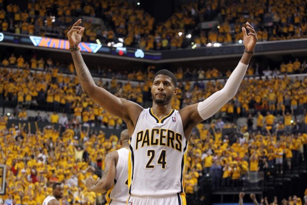 paul george of indiana pacers sidelines from playing 2015