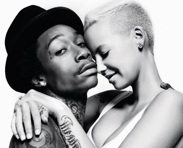 wiz khalifa making nice with amber rose for son 2015 gossip