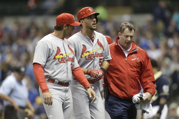 adam wainwright achilles heel injury cardinals mlb 2015