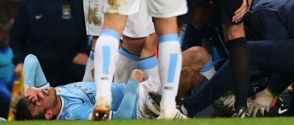 david silva injured during soccer game 2015