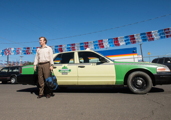 jimmy getting out of cab on better call saul marco 2015