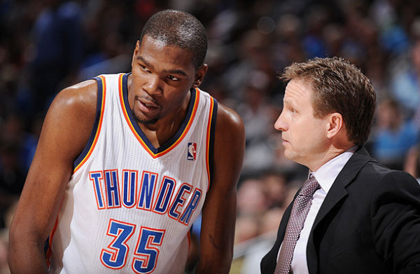 scott brooks with kevin durant