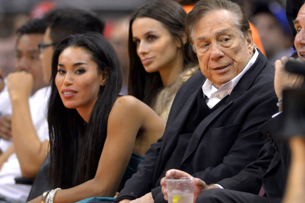 v stiviano with donald sterling clippers game 2015