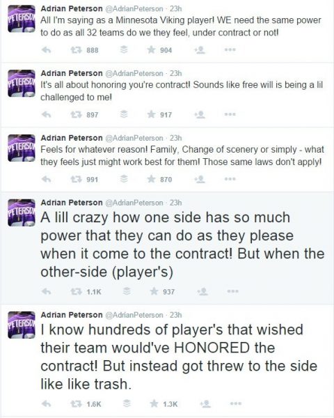 adrian peterson twitter tweets about nfl