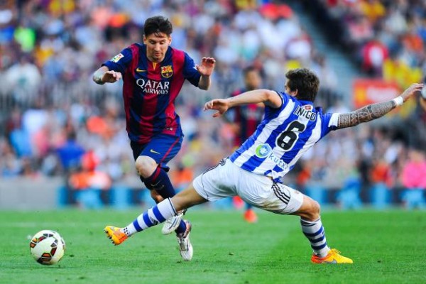 barcelona beats real sociedad la liga soccer 2015