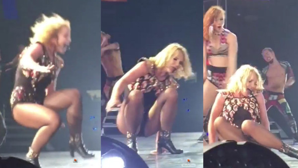 britney spears fall on stage 2015 gossip