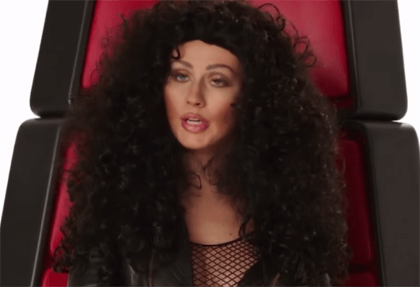 christina aguilera does cher impression on the voice 2015 gossip