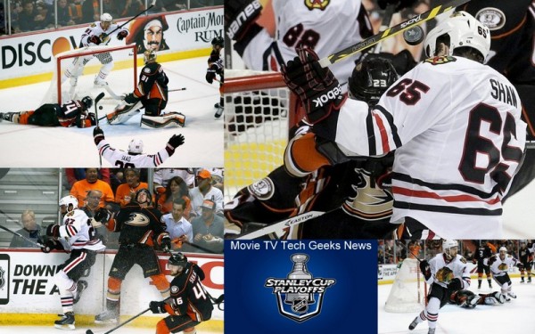 ducks vs blackhawks game 2 tied 2015 stanley cup playoffs images