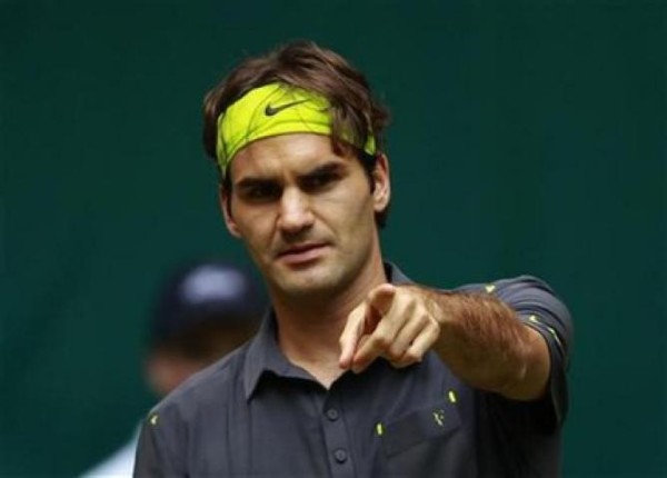 roger federer fighting for rome masters semi finals