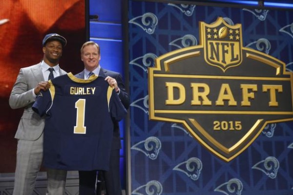 st louis rams pick todd gurley shocking nfl 2015