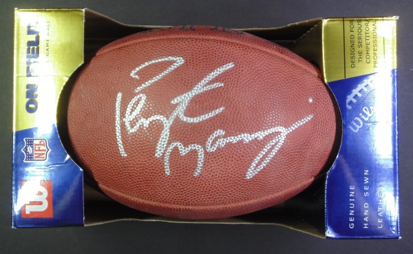 petyon manning signed football