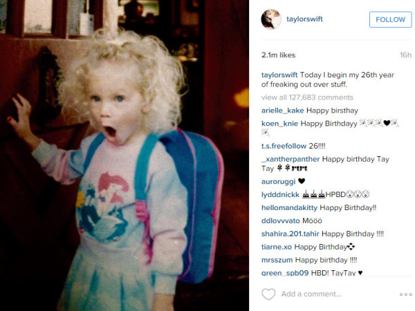 taylor swift instagram birthday 2015 gossip