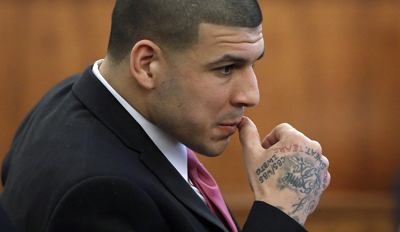 Aaron Hernandez arraignment for witness intimidation 2015