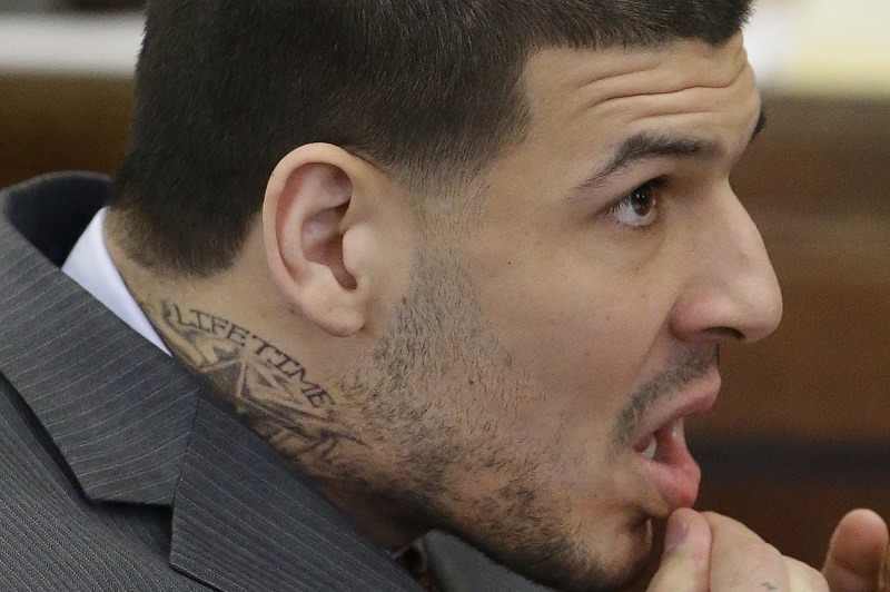 aaron hernandez gets new lifetime prison tattoo 2015