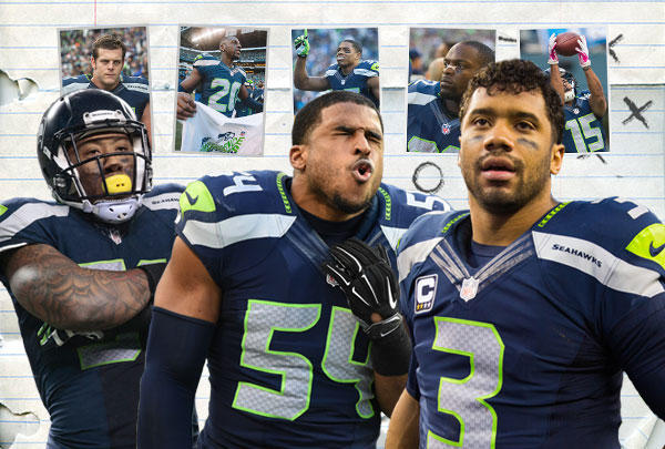 russell wilson bobby wagner contracts with seattle seahawks nfl 2015 images