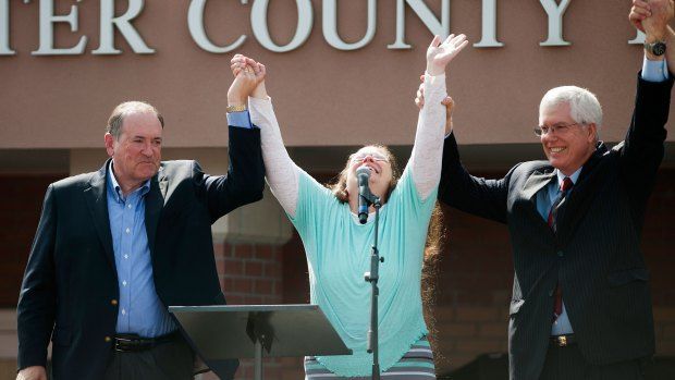 kim davis highlights our broken system of ethics images 2015 mike huckabee