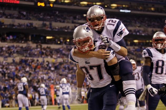 New England Patriots Tom Brady Rob Gronkowski MIA 2015 NFL Images
