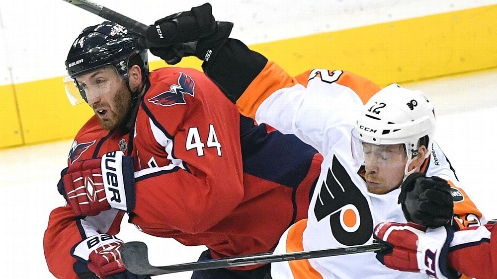 washington capitals take first round game from philadelphia flyers 4-1 2016 images