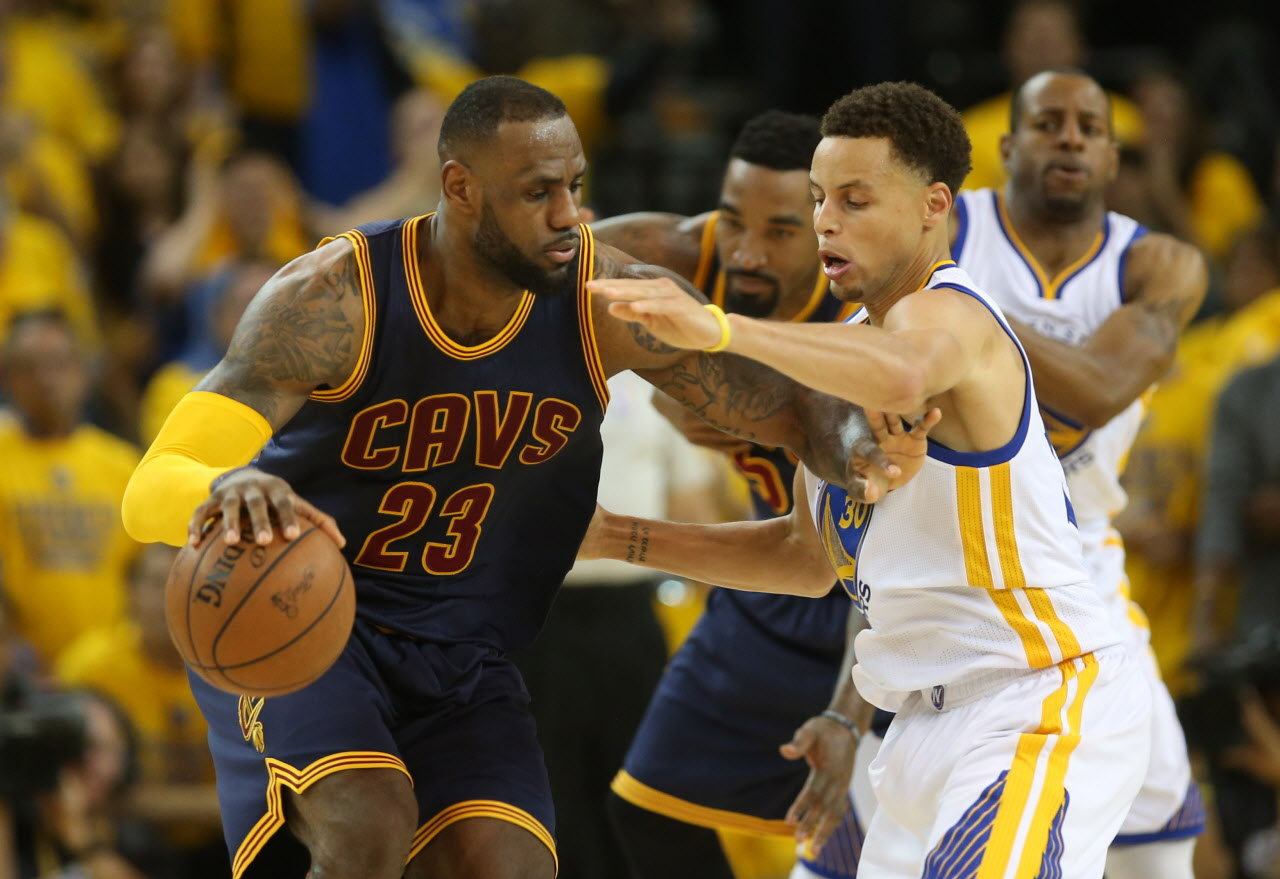 lebron james backhanded stephen curry nba mvp comment 2016 images