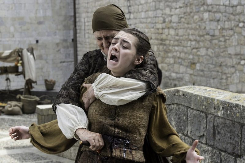 game of thrones arya stark stabbed 2016 images