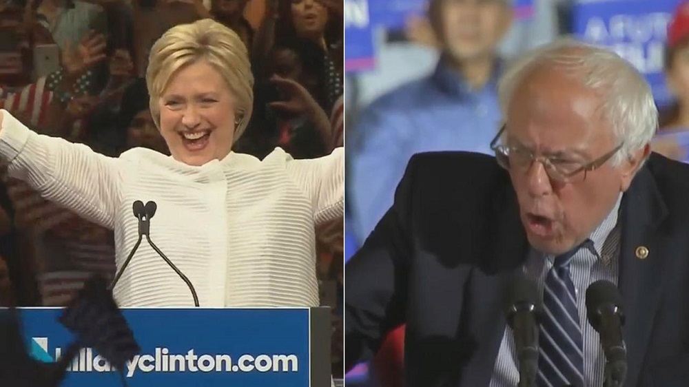 hillary clinton makes history but bernie sanders not ready to go yet 2016 images