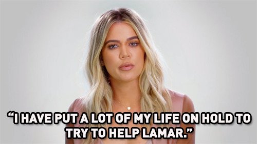 khloe kardashian life on hold due to lamar odom