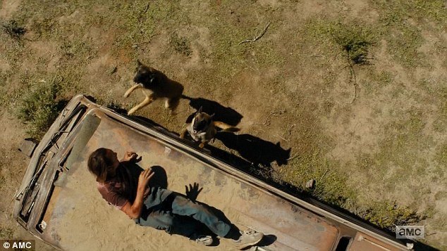 nick bit by dogs on fear the walking dead grotesque