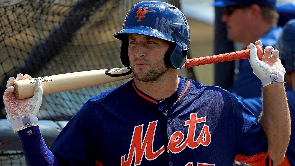 from football to baseball tim tebow keeps his number 2016 images