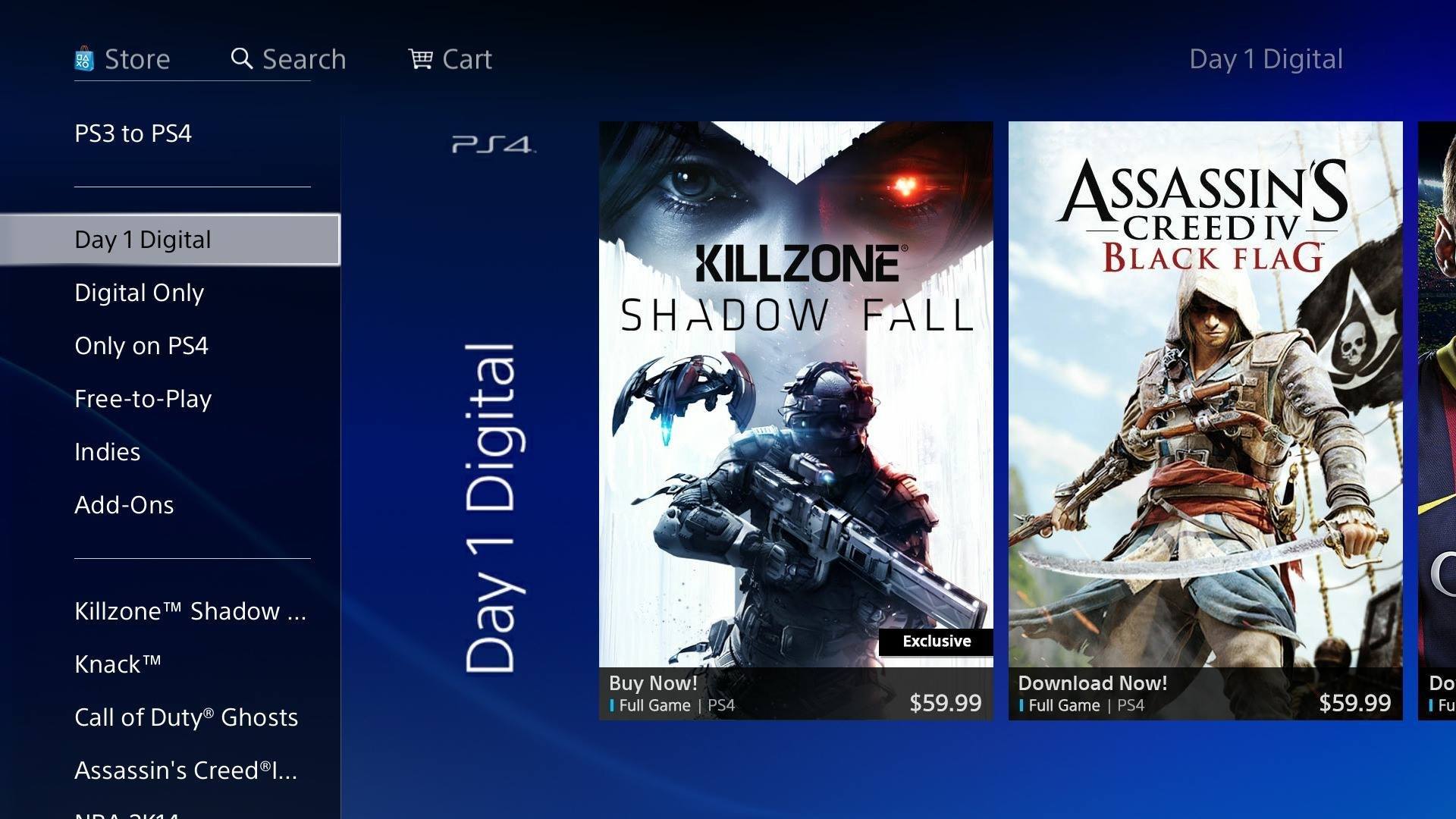 sony ps4 game store