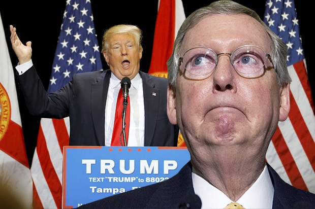 donald trump drives mitch mcconnell to deathly silence