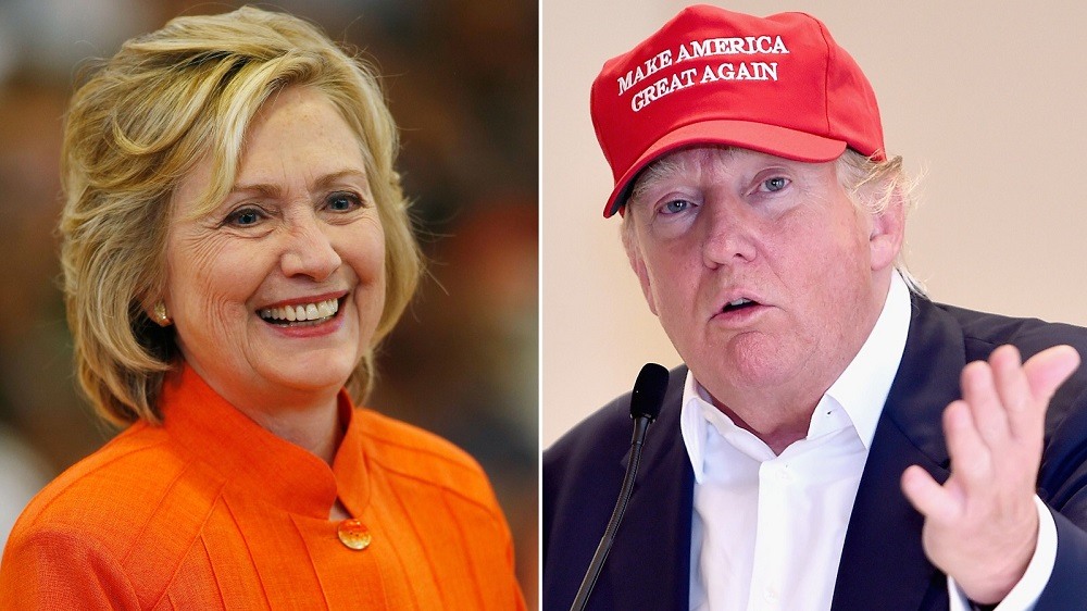 hillary clinton lightens up while donald trump goes dark 2016 images