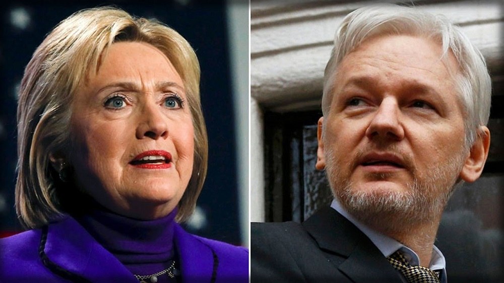 Julian Assange claims Hillary Clinton WikiLeaks not tied to Russia 2016 images
