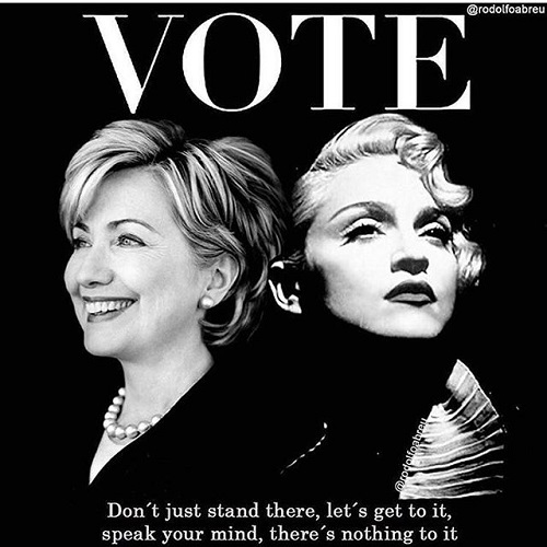 madonna vote for hillary clinton