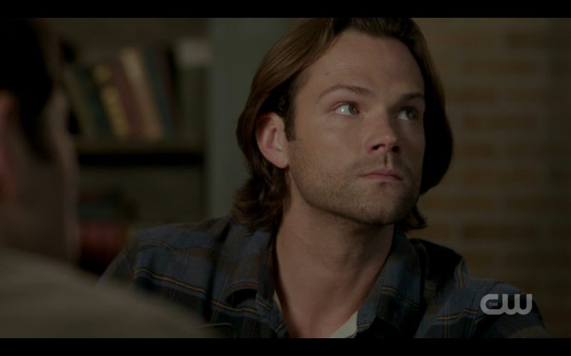 supernatural 1208 lotus crowley flannel on sam winchester