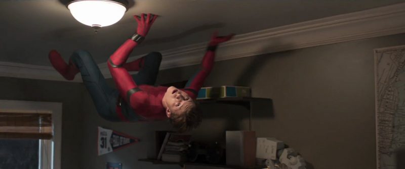 tom holand spider man ceiling walk homecoming images