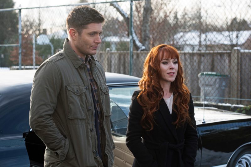 supernatural 1213 rowena with dean winchester family feud