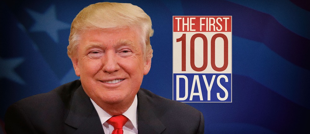 donald trump grabbing credit for first 100 days fact check 2017 images