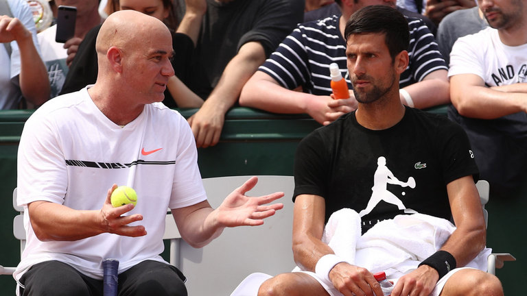 andre agassi coaching novak djokovic at french open