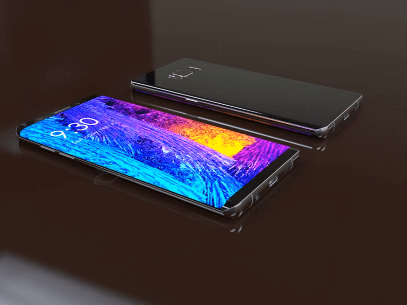 galaxy note 8 front back