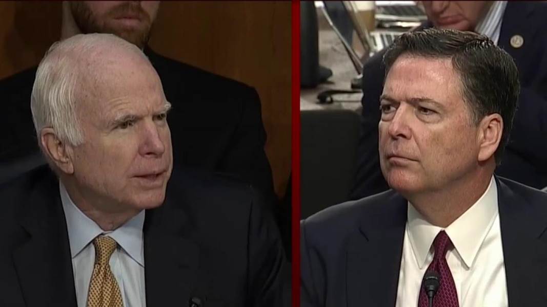 john mccain odd questions for james comey 2017
