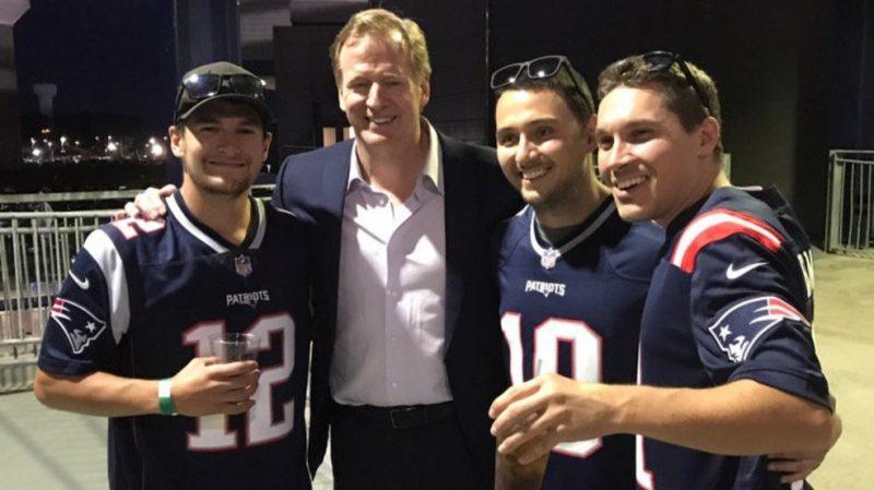roger goodell hits first patriots game since deflategate 2017