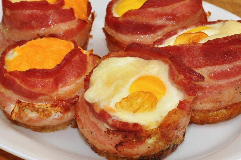bacon wrapped eggs whole food healthy halloween breakfast