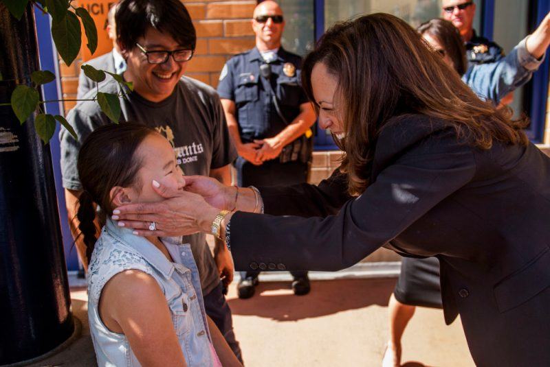 kamala harris with dreamers to fight for
